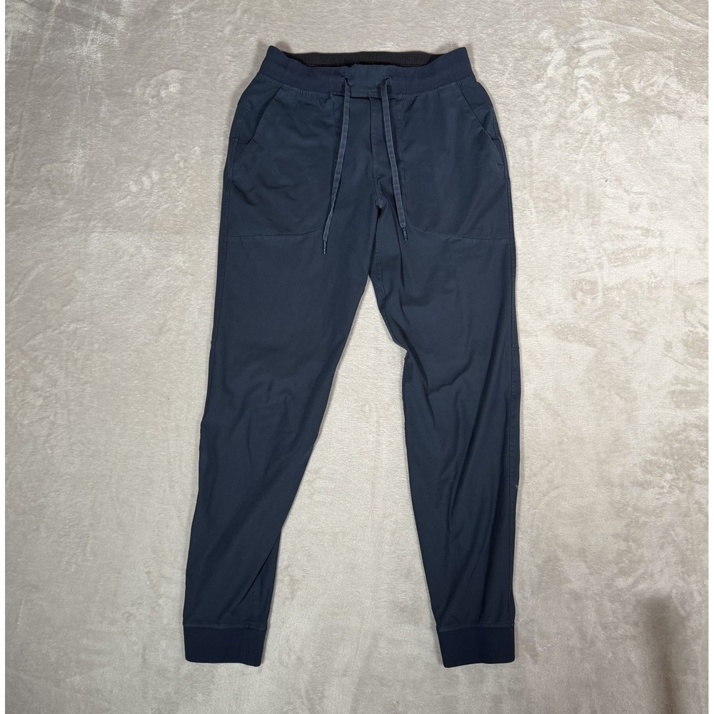 lululemon Men’s L Black Jogger Pants Elastic Waist Drawstring Zip Pocket 29"